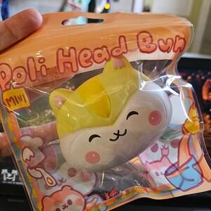 Poli Hamster Squishies Mini Head Bun Yellow Squishy Bread Scented Soft Slow Rise